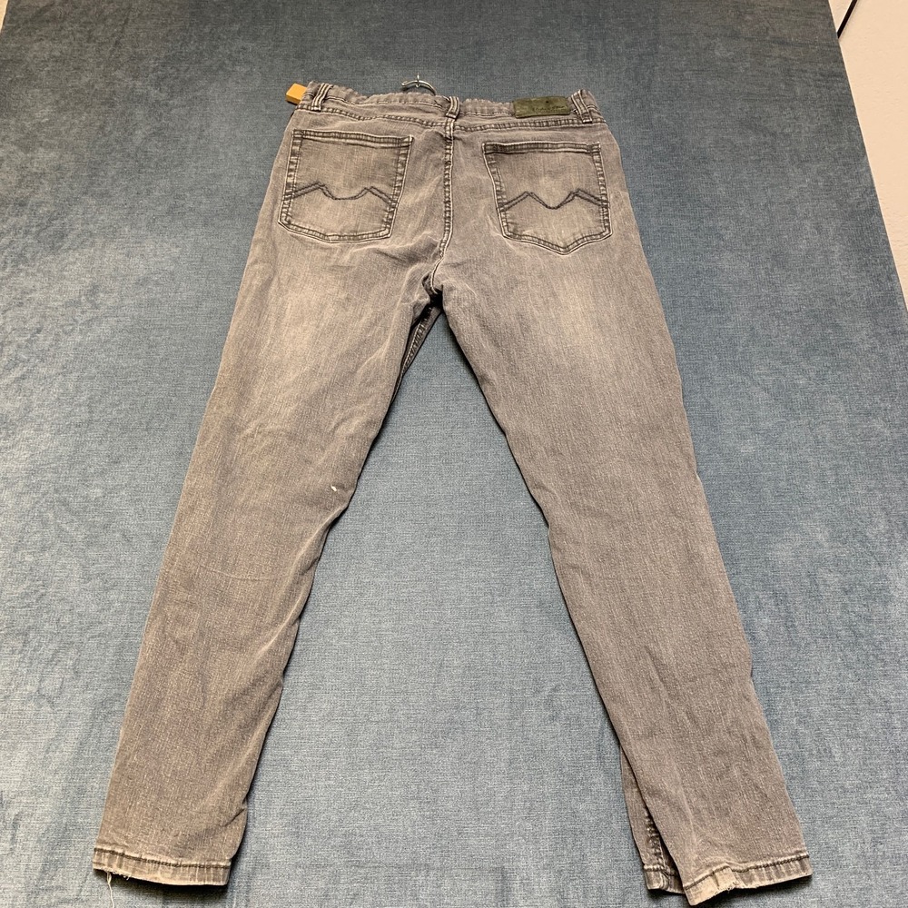 Urban Star Jeans Mens 32 Gray Light Wash Straight Leg Embroidered 5 Pockets